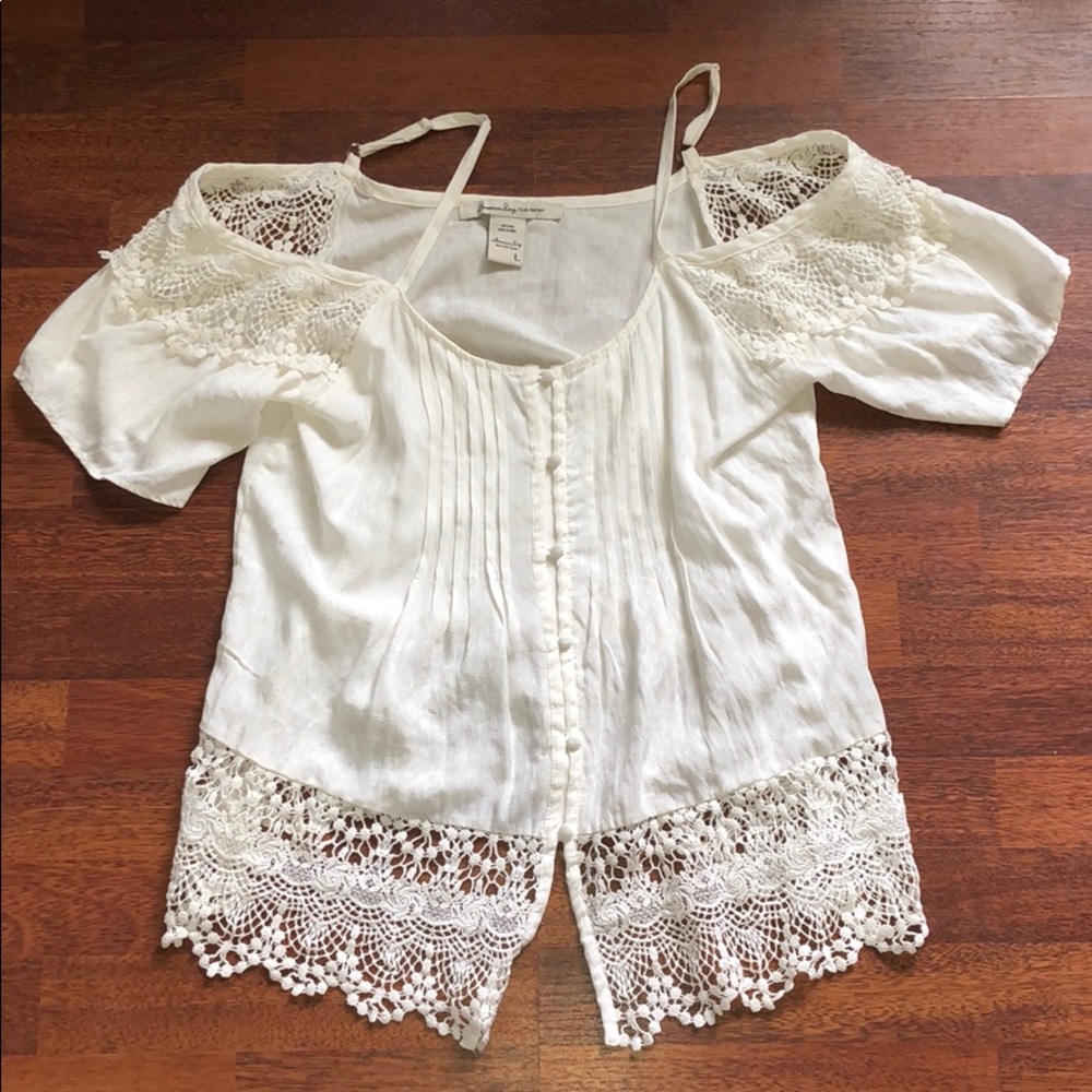 American Rag Lace White Top